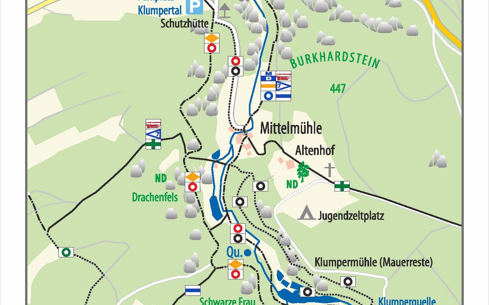 klumpertal karte Durchs idyllische Klumpertal (Naturlehrpfad, barrierearm roter klumpertal karte Durchs idyllische Klumpertal (Naturlehrpfad, barrierearm roter